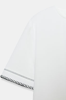 CUERPO PESPUNTES CONTRASTE / Blanco roto - Zara фото 9