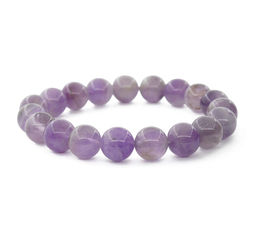 Браслет "Классика" 10мм аметист светлый (Бразилия), длина 17см