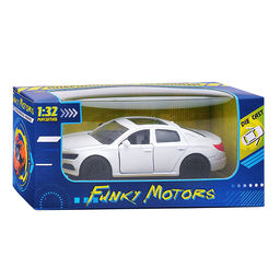 Белая инерционная машинка с люком, die-cast, 1:32, открывающиеся двери