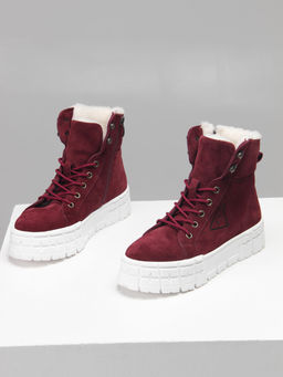 Ботинки EDART 216.212131w. бордо замша/шерсть  фото 15