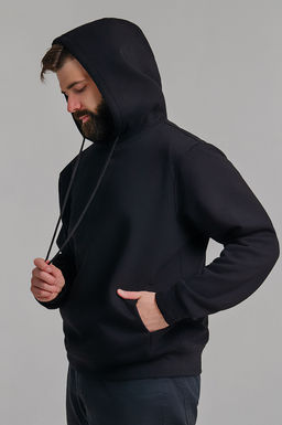 Арт. 69302 Толстовка мужская с начесом 48-58 (6 шт) Цвет:черный - Идеал фото 5