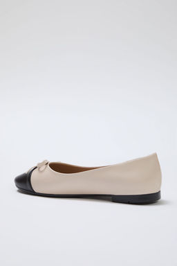 Trendyol Shoes Bej Fiyonk Detayl? Renk Bloklu Badem Burun Kad?n Babet TAKSS25BE00000 - Trendyolmilla фото 13