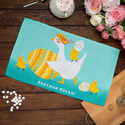 Полотенце пасхальное Доляна Светлой пасхи 35х60 см, 100% хлопок, 160г/м2