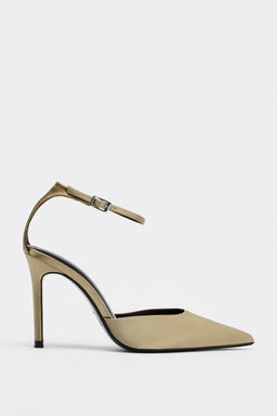 SATIN HIGH-HEEL SHOES WITH STRAP - Zara фото 4