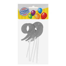 Цена за 13 шт. Топпер для торта «Цифра 9», набор 6 шт., МИКС