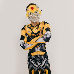 Карнавальный костюм «Робо-мэн», рост 128–134 см, комбинезон, маска