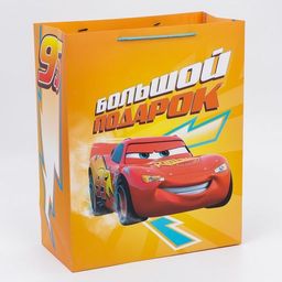 Пакет подарочный, 40 х 49 х 19 см Большой подарок, Тачки - Disney фото 2