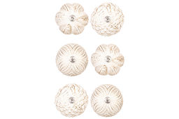 Набор 6 новогодних шаров 8*8 см Винтажные узоры шампань с эффектом старины - Elan gallery фото 5