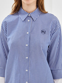 ?izgili Oversize Kad?n G?mlek Tunik