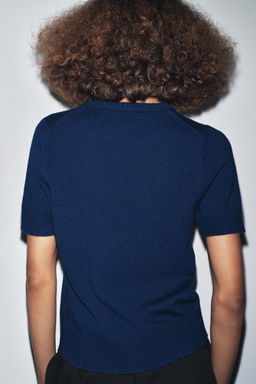 100% WOOL SHORT SLEEVE TOP - Zara фото 8