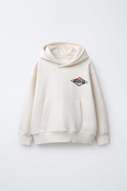 FLOCK SLOGAN PRINT HOODIE