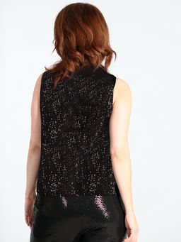 Топ с пайетками женский вечерний - Almond фото 3