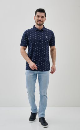 Футболка-поло FJ207-03 d.blue print - Fine joyce фото 2