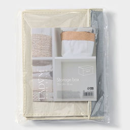 Короб стеллажный для хранения с крышкой LaDо́m «Франческа», 33×24×18 см, серо-голубой