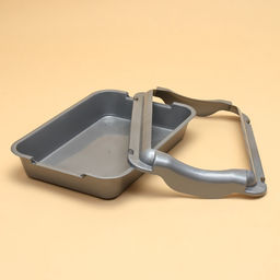 Туалет средний с бортом 36×26×9 см, лоток+борт серебро