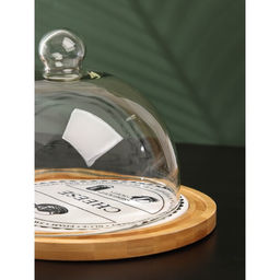 Блюдо для сыра с крышкой клош «Эстет», 31.5×23×18 см, дерево, стекло