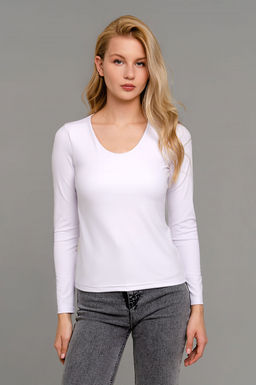 Арт. 12802/4 Лонгслив облегающий 44-50 (4 шт) Цвет:белый - Калинка фото 9