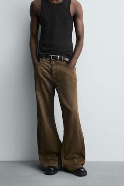 FLARE FIT JEANS WITH ZIPS - Zara фото 2
