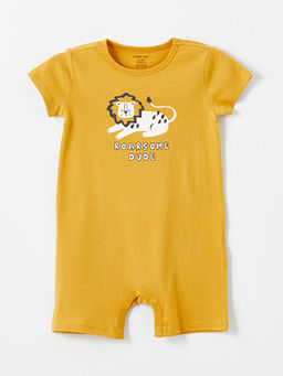 Bisiklet Yaka K?sa Kollu Bask?l? Erkek Bebek Tulum 2li - Waikiki фото 2