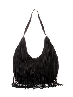 LACCOMA сумка P5876-черный натуральная замша, натуральная кожа полиэстер