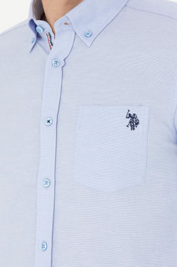 Мужская синяя рубашка с длинным рукавом - U.s. polo assn фото 14