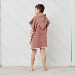 Полотенце-пончо Крошка Я Гномик, цвет мокко, размер 24-32, 100 % хлопок, 320 г/м2  фото 2