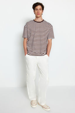 TRENDYOL MAN Siyah Oversize/Genis Kesim Cizgili K?sa Kol T-Shirt TMNSS20TS0511 - Trendyolmilla фото 17