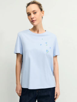 Футболка из хлопка с принтом / Zarina  фото 3