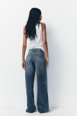 HIGH-WAIST TRF WIDE-LEG JEANS WITH CROSSOVER WAISTBAND - Zara фото 29