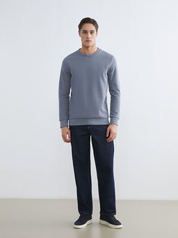 Bisiklet Yaka Erkek Sweatshirt