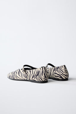 ANIMAL PRINT BALLET FLATS - Zara фото 5