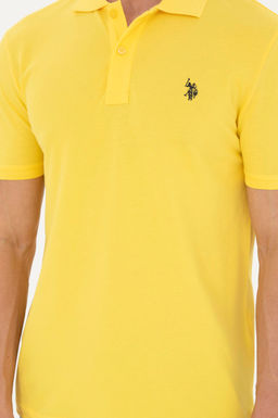 Мужская желтая базовая футболка - U.s. polo assn фото 6