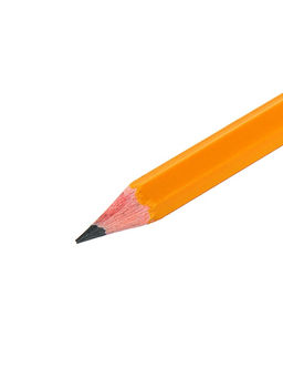 Цена за 144 шт. Карандаш чернографитный Calligrata, HB, с ластиком, оранжевый, пластик  фото 3