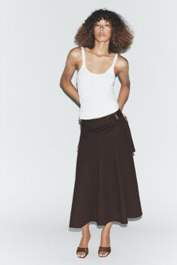 CARGO MIDI SKIRT WITH BELT