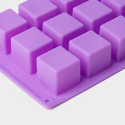 Форма для льда Доляна «Фигуры.Куб», силикон, 26×15×3.2 см, 15 ячеек (3.2×3.2 см), фиолетовая