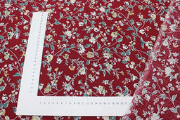 Штапель Теплые воспоминания цв.бордово-красный, ш.1.45м, вискоза-100%, 110гр/м.кв - Купава фото 5