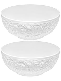 Набор салатников круглых 2 пр. 600 мл 15*15*6,5 см Тюльпаны, фарфор - Elan gallery фото 3