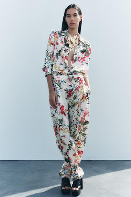ZW COLLECTION PRINTED SHIRT WITH BUTTONS - Zara фото 5