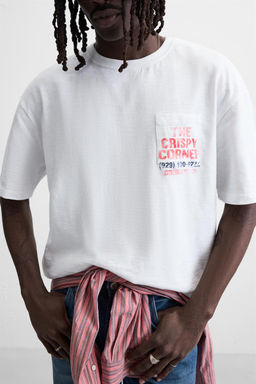 PRINTED T-SHIRT WITH POCKET - Zara фото 5