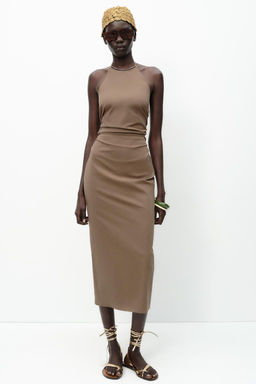 HALTER MIDI DRESS WITH DETAIL