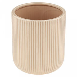 Кашпо для цветов керамическое "Виши" 0,95л, д11,5см, h13см, внутренний д10,2см, фактурный глянец, бежевый, в коробке (Китай)