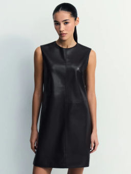 Платье миди из искусственной кожи / Zarina