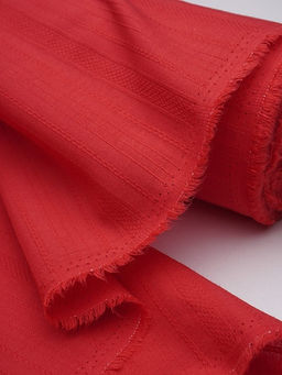 Фактурный хлопок Рельефные полоски цв.красный, ш.1.4м, хлопок-100%, 115гр/м.кв - Купава фото 3