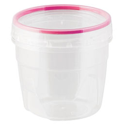 Банка для сыпучих продуктов пластмассовая 0,5л, д10см, h10см, закручивающаяся герметичной крышка (Россия)