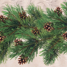 Скатерть новогодняя "Этель" Еловые ветви 220х148+/- 3см, 100% хл, саржа 190 гр/м2