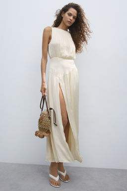 Vestido fruncido de sat?n - H&m фото 3