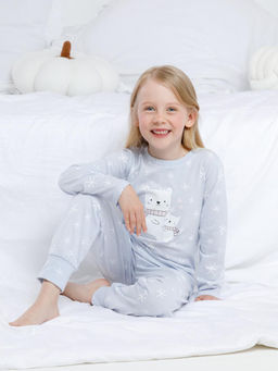 К 1637/голубой хрусталь,первые снежинки пижама дет