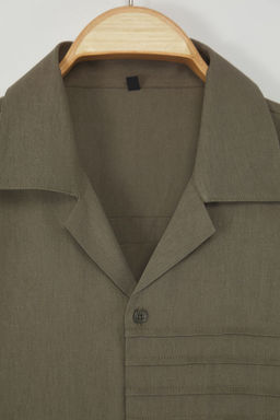 TRENDYOL MAN Limited Edition Haki Regular Fit Keten Kar?s?ml? Gomlek TMNSS25GO00038 - Trendyolmilla фото 7