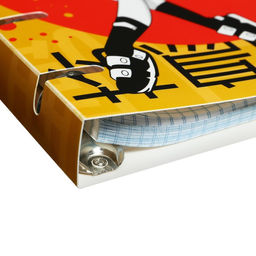 Тетрадь на кольцах, в клетку, 120 листов Аниме. Девушка иероглифы, пластиковая обложка, блок офсет - Calligrata фото 3