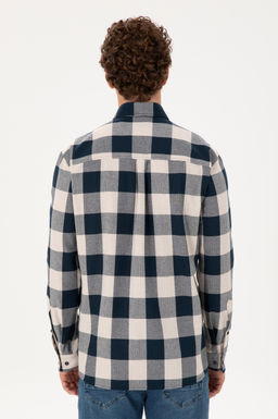 Мужская темно-синяя рубашка с длинным рукавом - U.s. polo assn фото 5